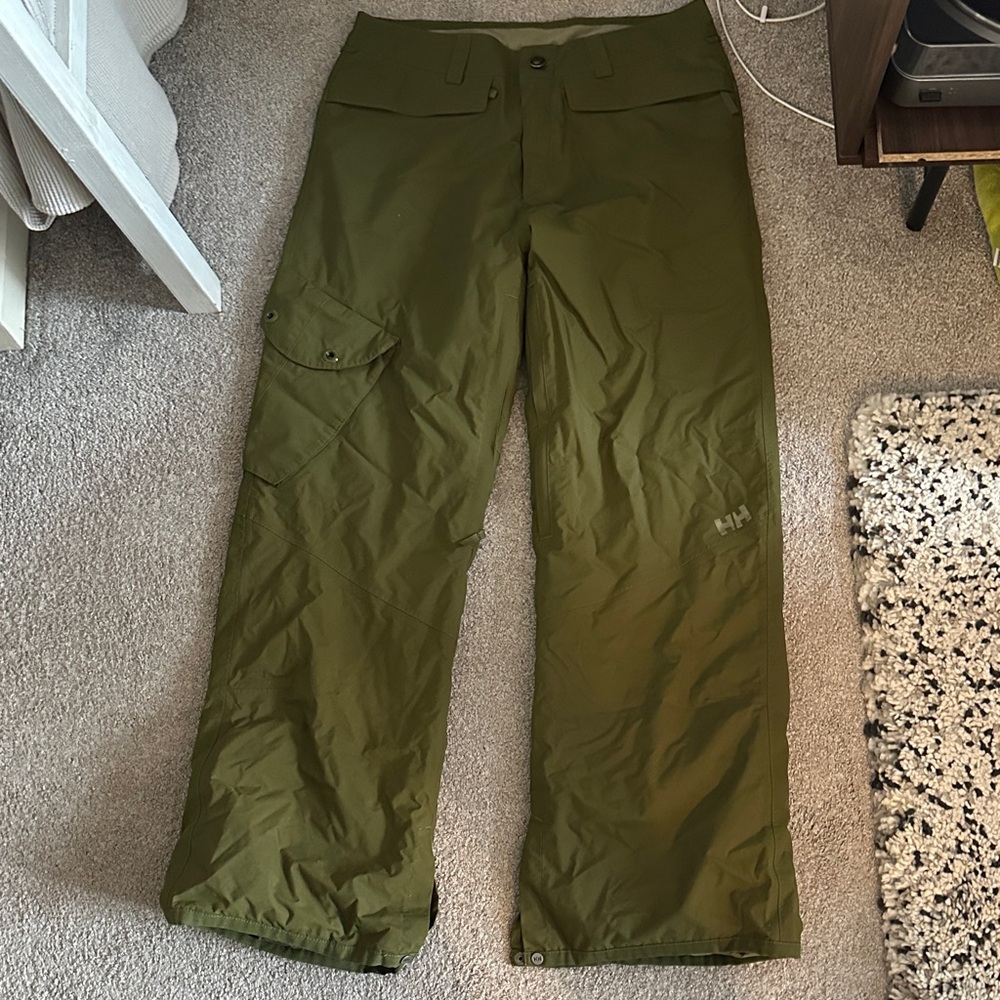 Helly Hansen Moss Green Cargo Ski Pants
